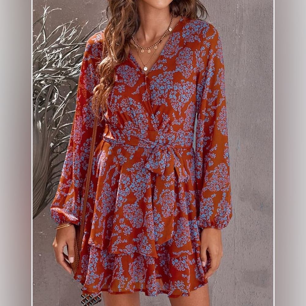 Hydrangea long sleeve romper Medium